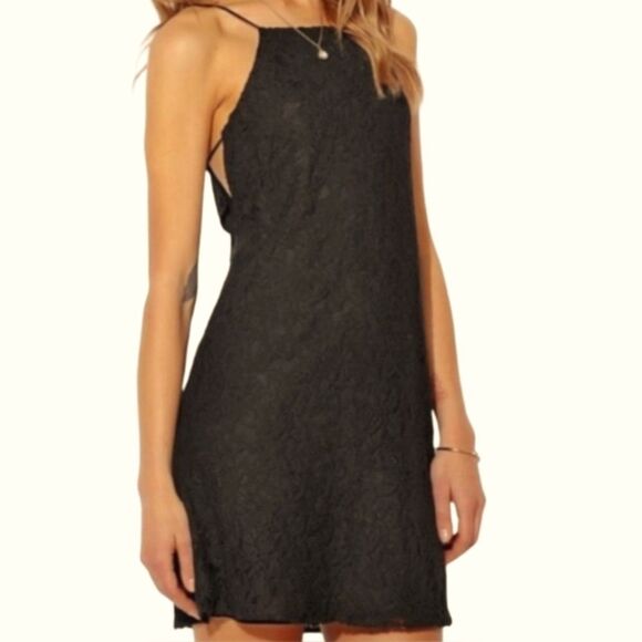 NWOT Pins & Needles Anthropologie Black Lace Minidress Size Small - Picture 1 of 9